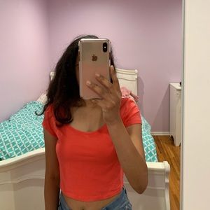 Pink crop top
